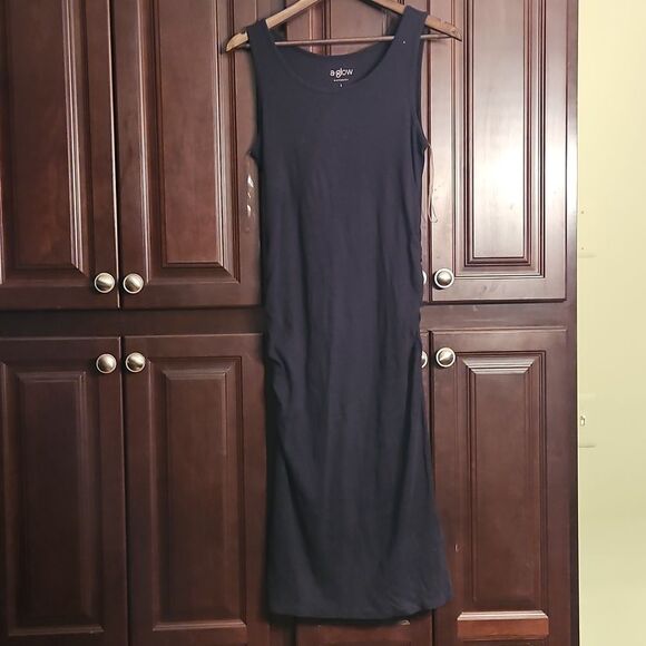 Black Maternity Bodycon Dress Sleeveless A.Glow - Picture 1 of 7